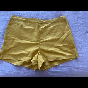 Mustard Yellow High Waisted Shorts